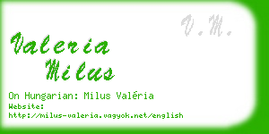 valeria milus business card